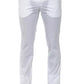Chic White Super Slim Men's Trousers