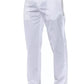 Chic White Cotton Blend Trousers for Men