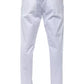 Chic White Cotton Blend Trousers for Men