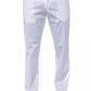 Chic White Cotton Blend Trousers for Men