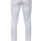 Elegant White Cotton Stretch Trousers