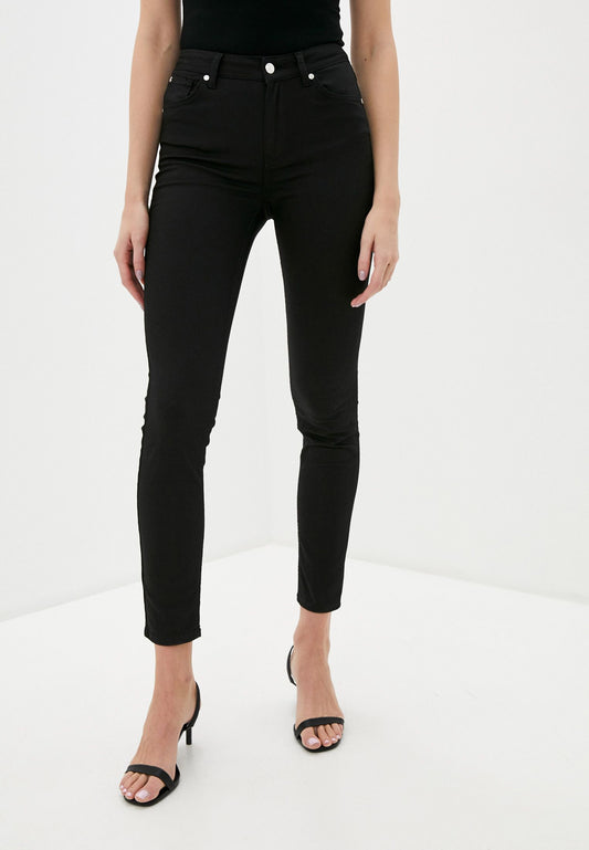High Waist Slim Fit Chic Black Jeans