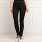 High Waist Slim Fit Chic Black Jeans