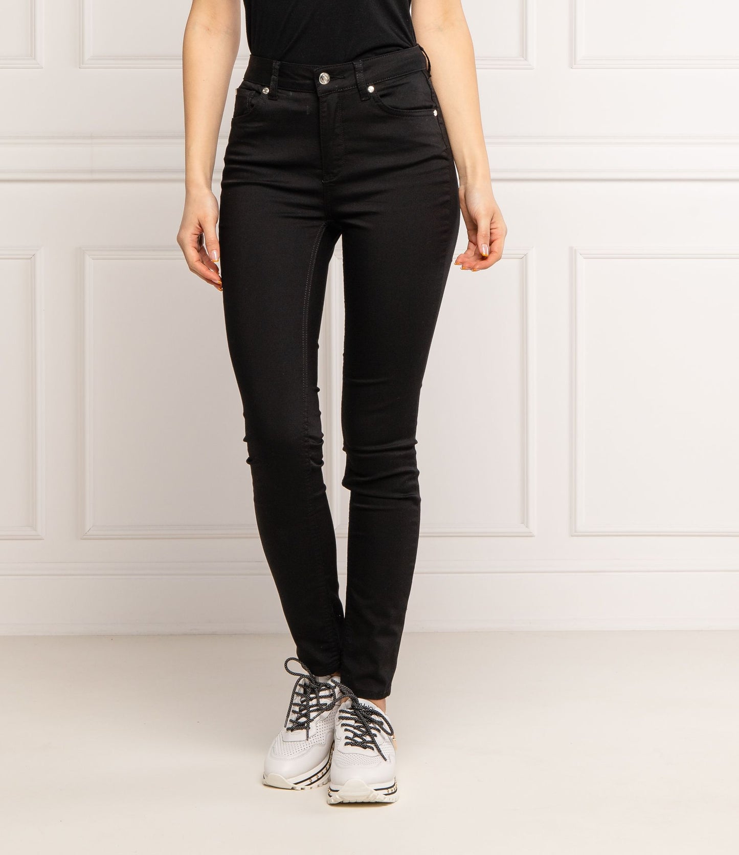 High Waist Slim Fit Chic Black Jeans