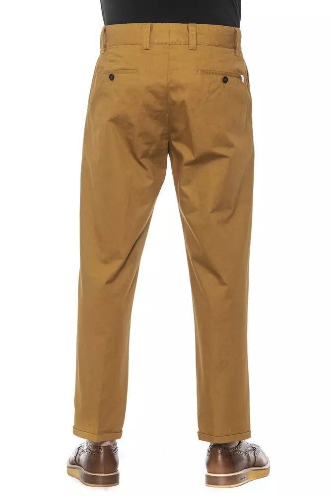 Elegant Cotton Pleated Men's Trousers