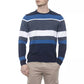 Elegant Striped Crewneck Sweater in Blue