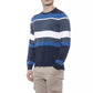 Elegant Striped Crewneck Sweater in Blue