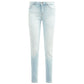 High-Waist Slim Light Blue Jeans
