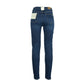 Chic High-Waist Slim Denim in Dark Blue