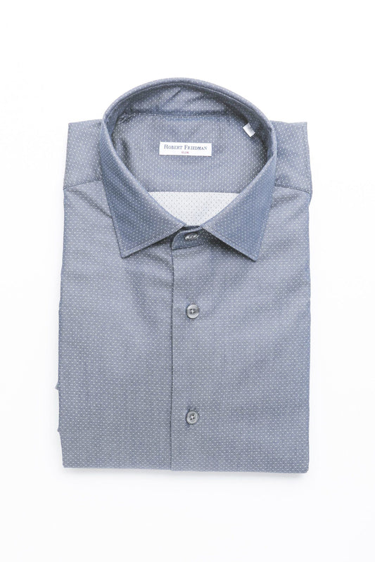 Sleek Medium Slim Collar Shirt in Blue