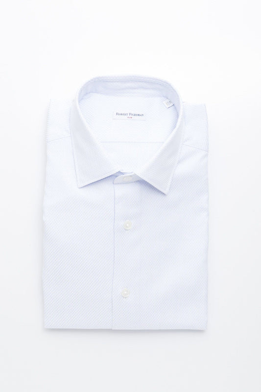 Elegant Light-Blue Cotton Shirt for Men