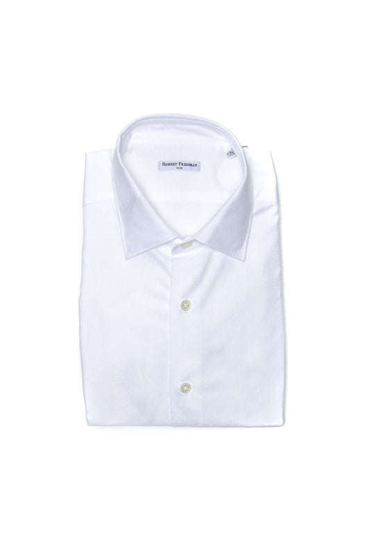 Elegant White Cotton Shirt for Men