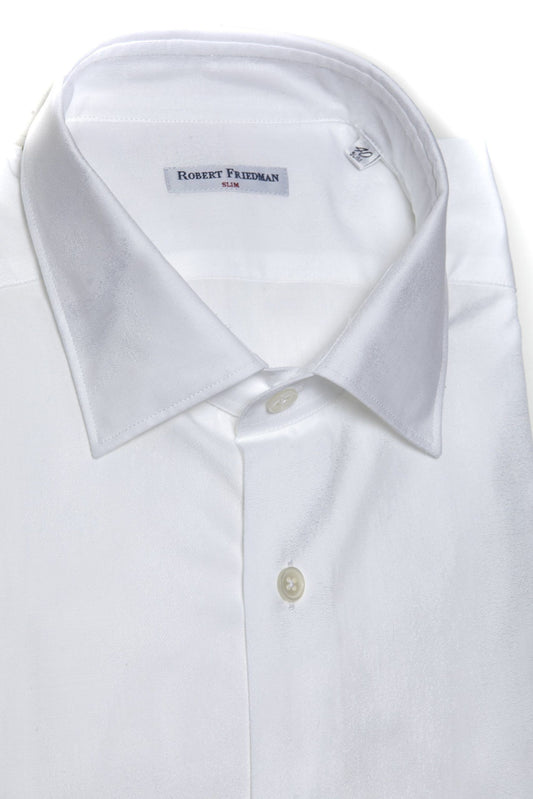Elegant White Cotton Shirt for Men