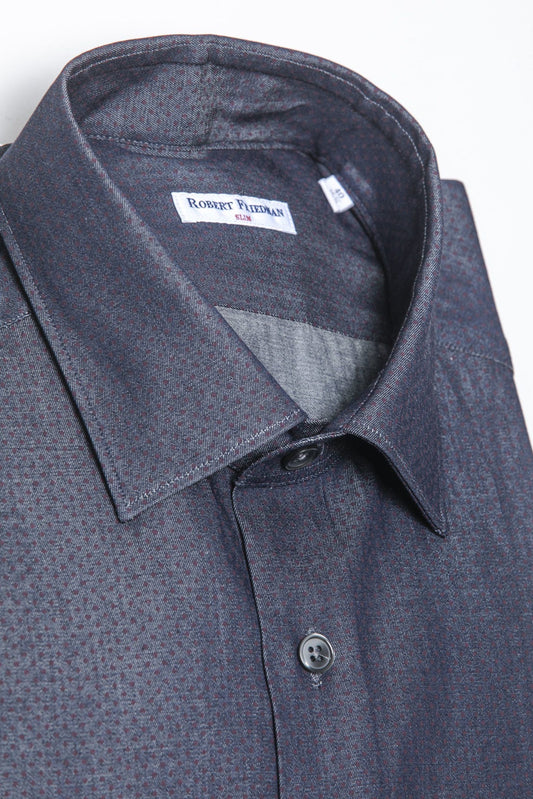 Elegant Black Cotton Men's Shirt