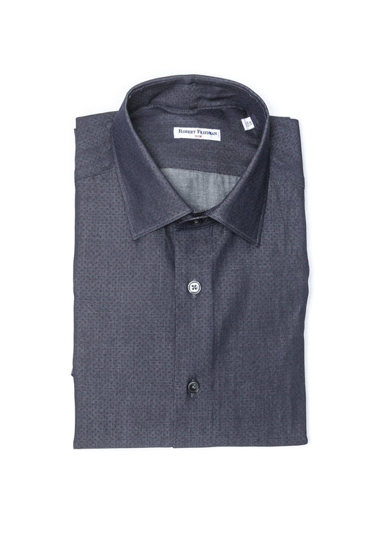 Elegant Black Cotton Men's Shirt