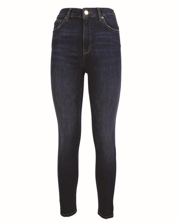 Elevated Dark Blue High-Waist Jeans