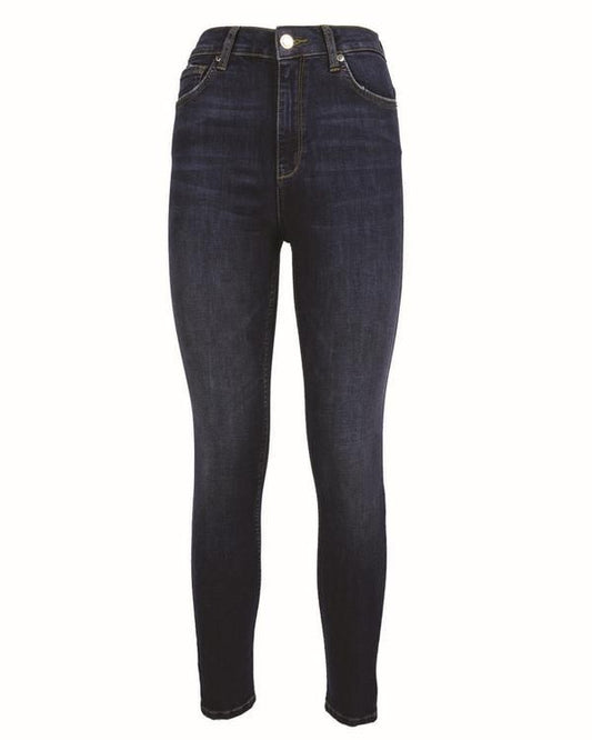 Elevated Dark Blue High-Waist Jeans