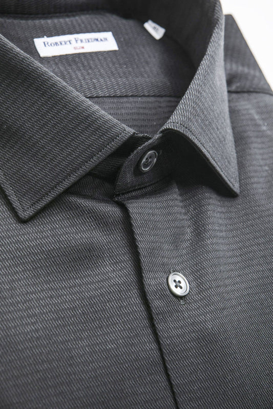 Elegant Black Cotton Designer Shirt