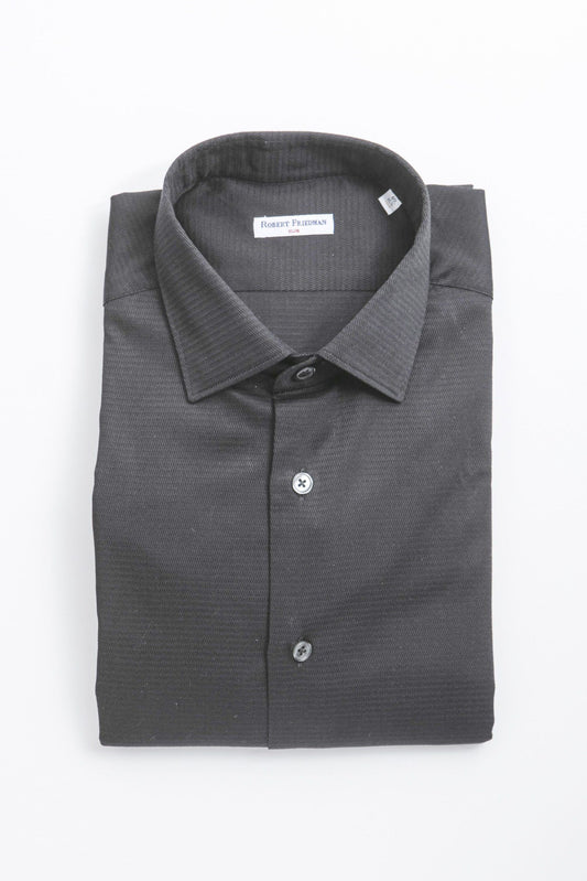 Elegant Black Cotton Designer Shirt