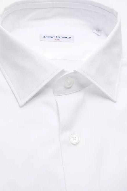 Crisp White Slim Collar Medium Shirt
