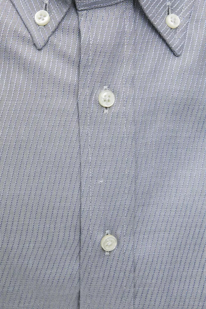 Beige Cotton Button-Down Shirt - Timeless Elegance