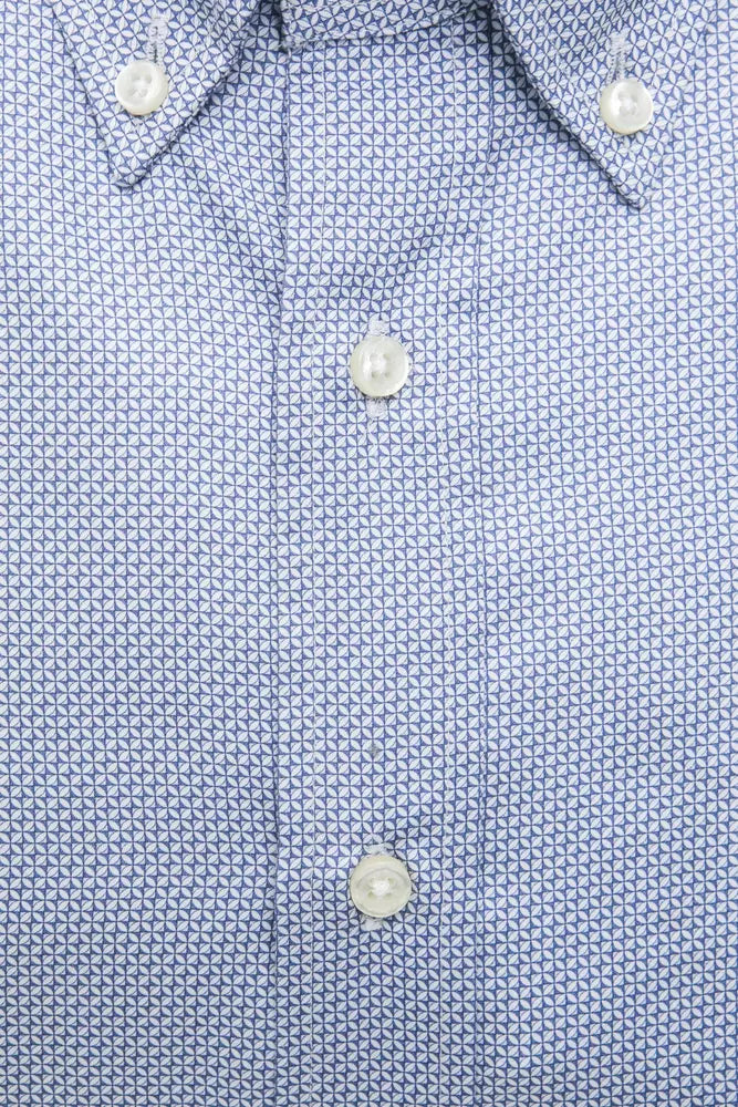 Elegant Light Blue Cotton Shirt