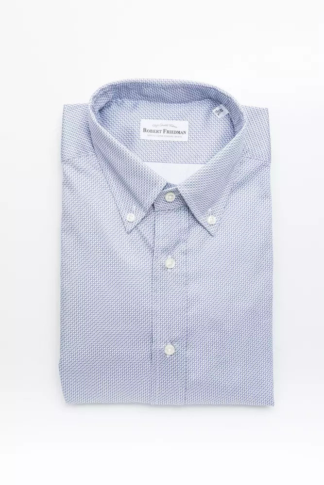 Elegant Light Blue Cotton Shirt