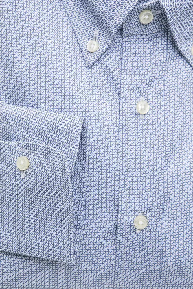 Elegant Light Blue Cotton Shirt