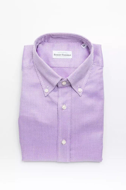 Elegant Pink Cotton Button-Down Shirt