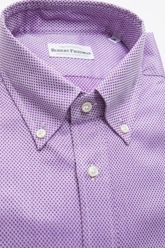 Elegant Pink Cotton Button-Down Shirt