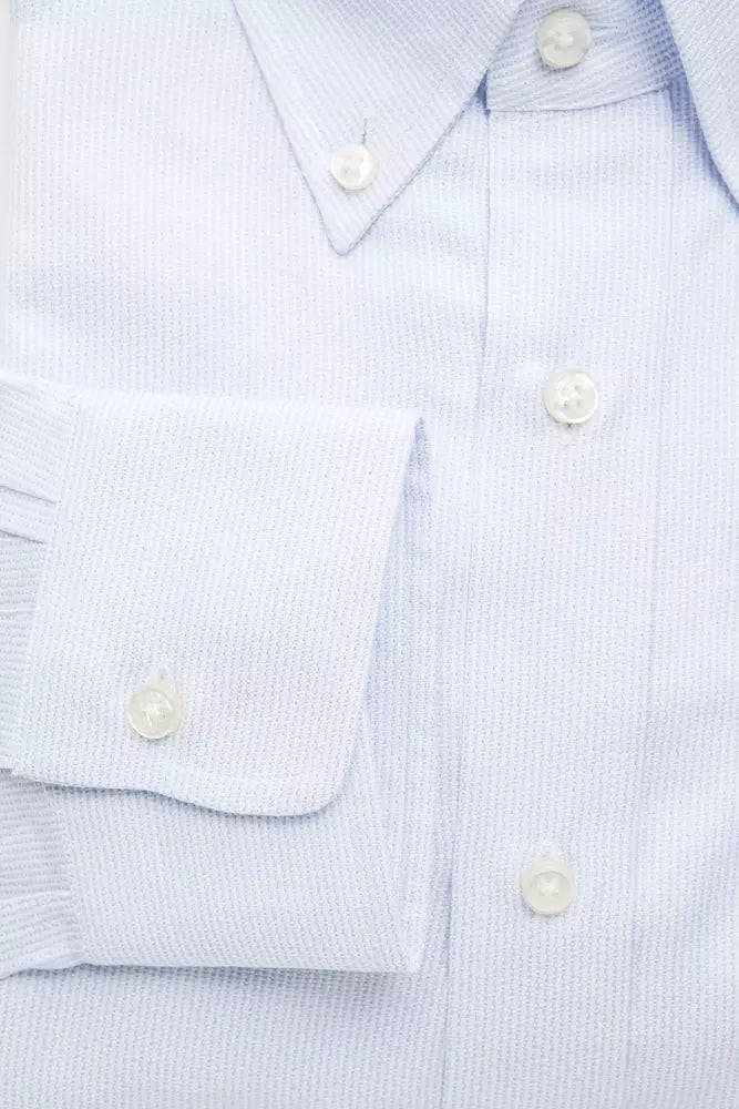 Elegant Light Blue Cotton Shirt