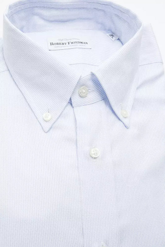 Elegant Light Blue Cotton Shirt