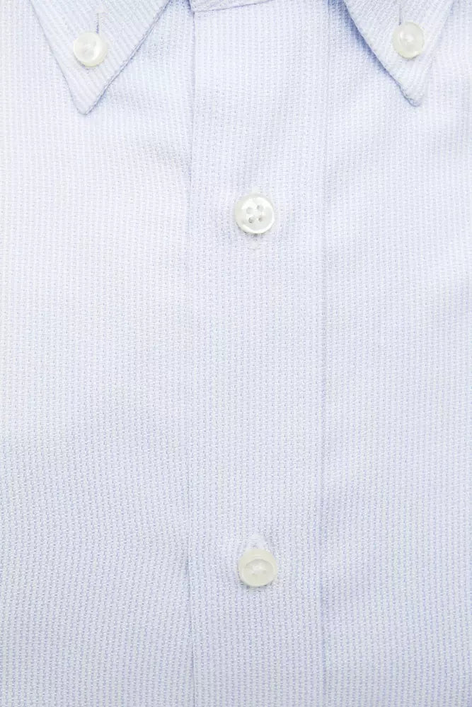Elegant Light Blue Cotton Shirt