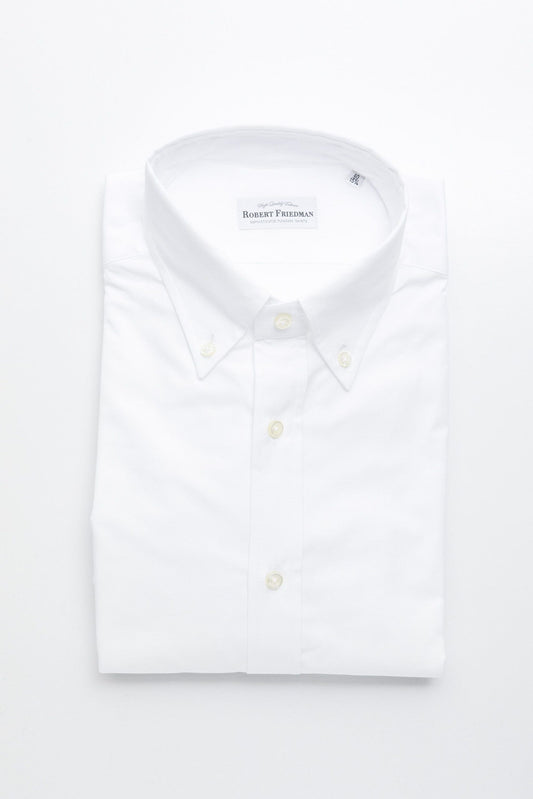 Classic White Cotton Button-Down Shirt