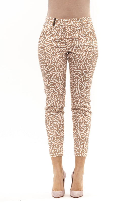 Elegant Pink Stretch Slim Fit Trousers