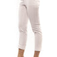 Elegant Beige Stretch Slim Fit Trousers