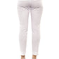 Chic White Stretch Slim Fit Trousers