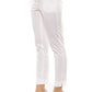 Chic White Stretch Slim Fit Trousers