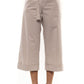 Elegant Beige Palazzo Trousers with Belt