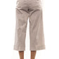 Elegant Beige Palazzo Trousers with Belt