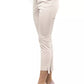 Chic Beige Stretch Slim Fit Trousers
