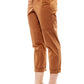 Elevated Brown Stretch High-Waist Trousers