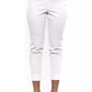Elegant High Waist White Cone Trousers
