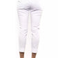 Elegant High Waist White Cone Trousers