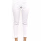 Elegant White Slim-Fit Stretch Trousers