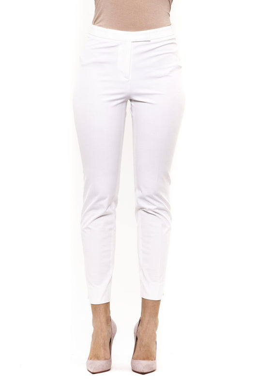 Classic White Stretch Trousers