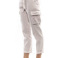 Elegant Beige High-Waisted Trousers