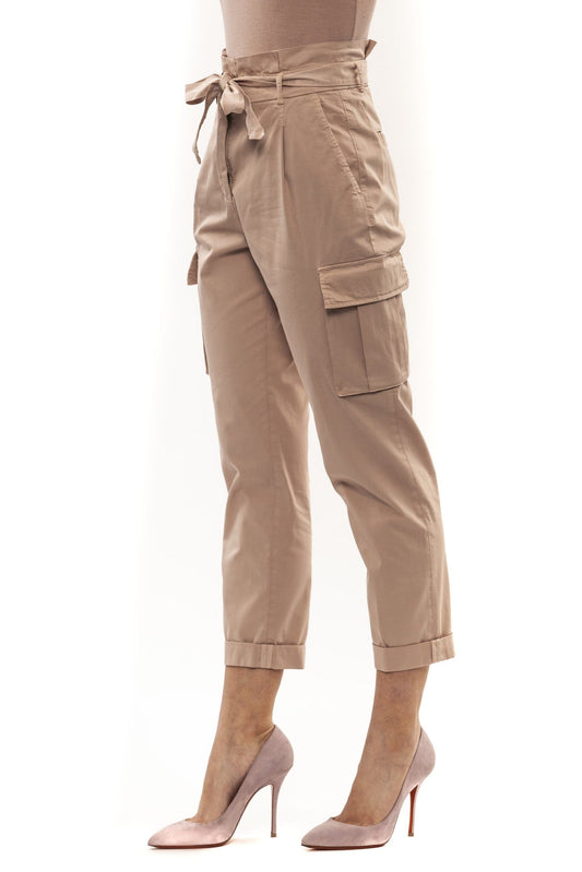 Elegant High-Waist Pink Trousers