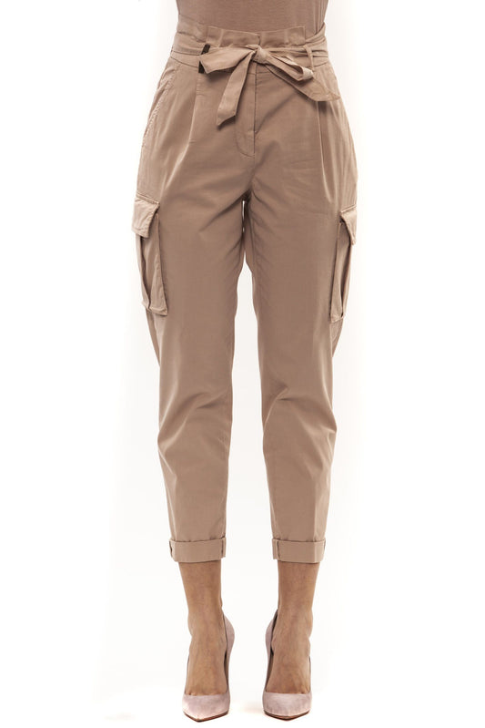 Elegant High-Waist Pink Trousers