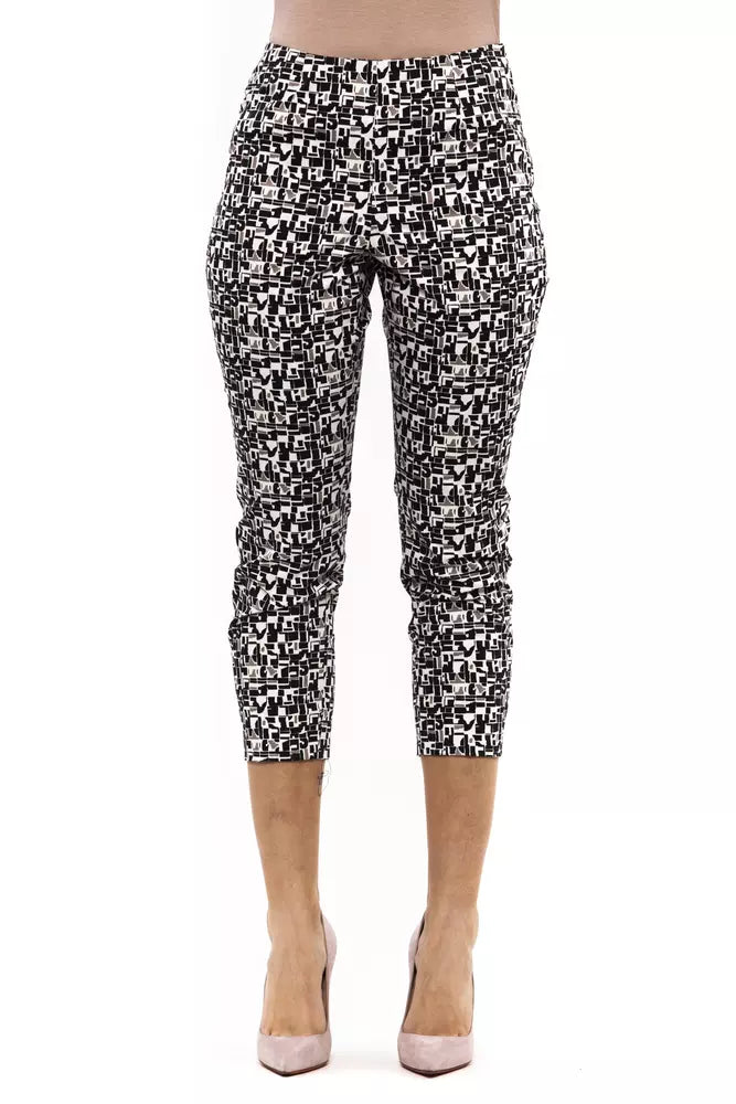 Elegant Blue Stretch Trousers